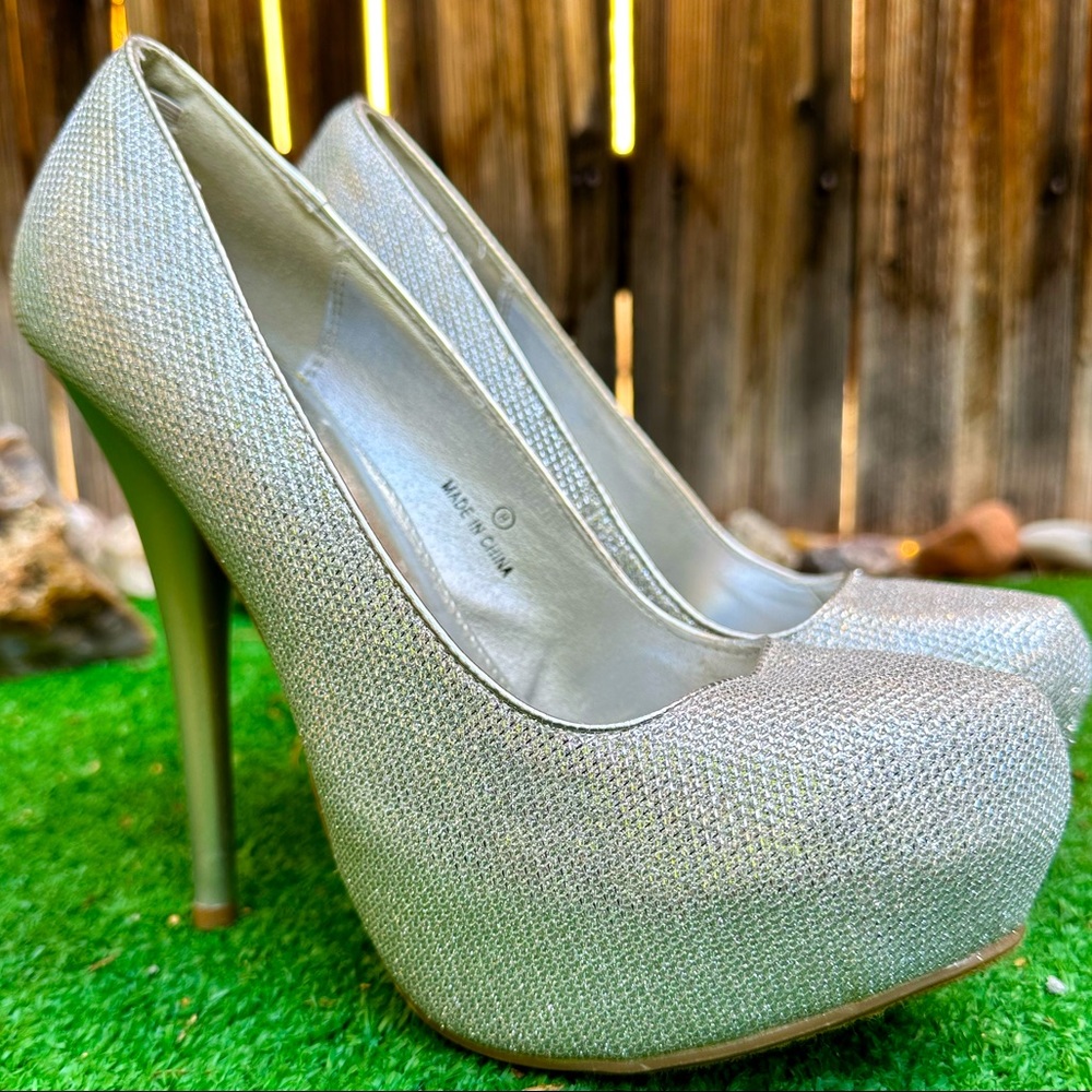 Silver Platform Heels